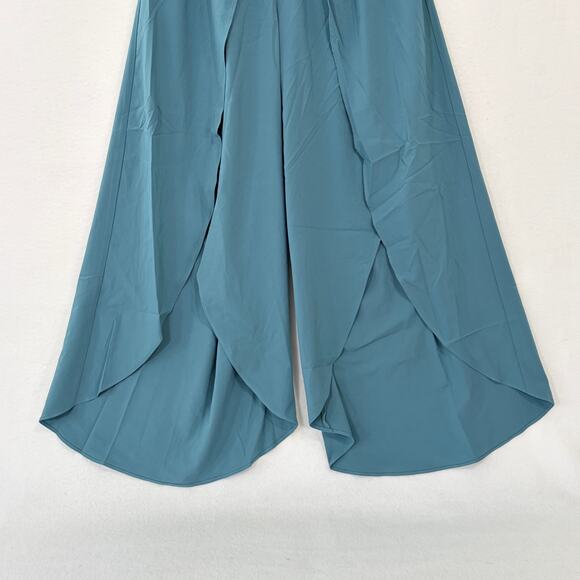 Halara Pants Womens Medium Breezeful High Waist Palazzo Flowy Wide Leg Blue NWT - Picture 4 of 10